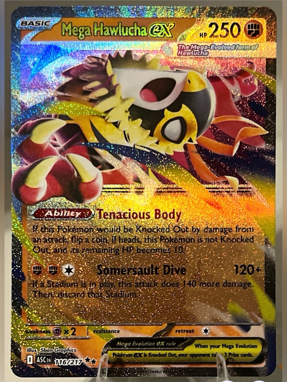 Pokémon TCG: Ascended Heroes - MEGA HAWLUCHA EX 116/217 NM